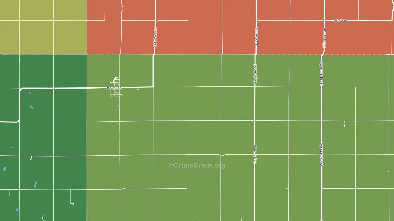 66955, KS Map of Vehicle Theft Rates