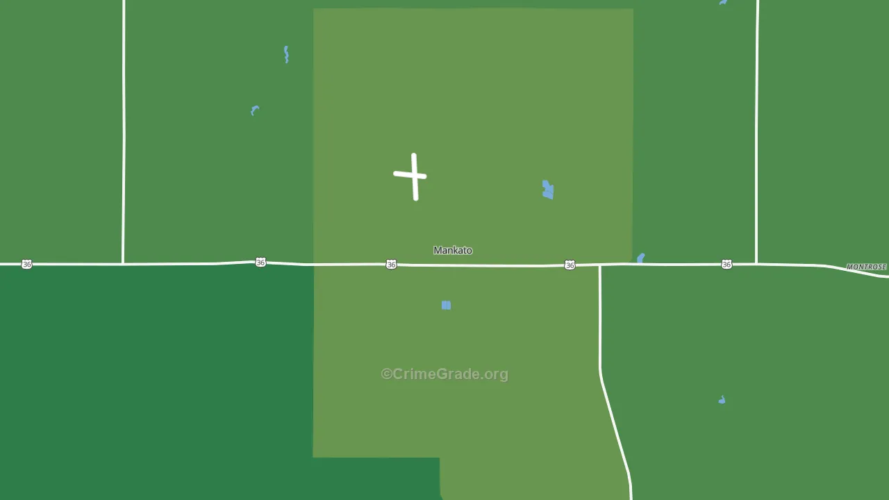 66956, KS Map of Vehicle Theft Rates