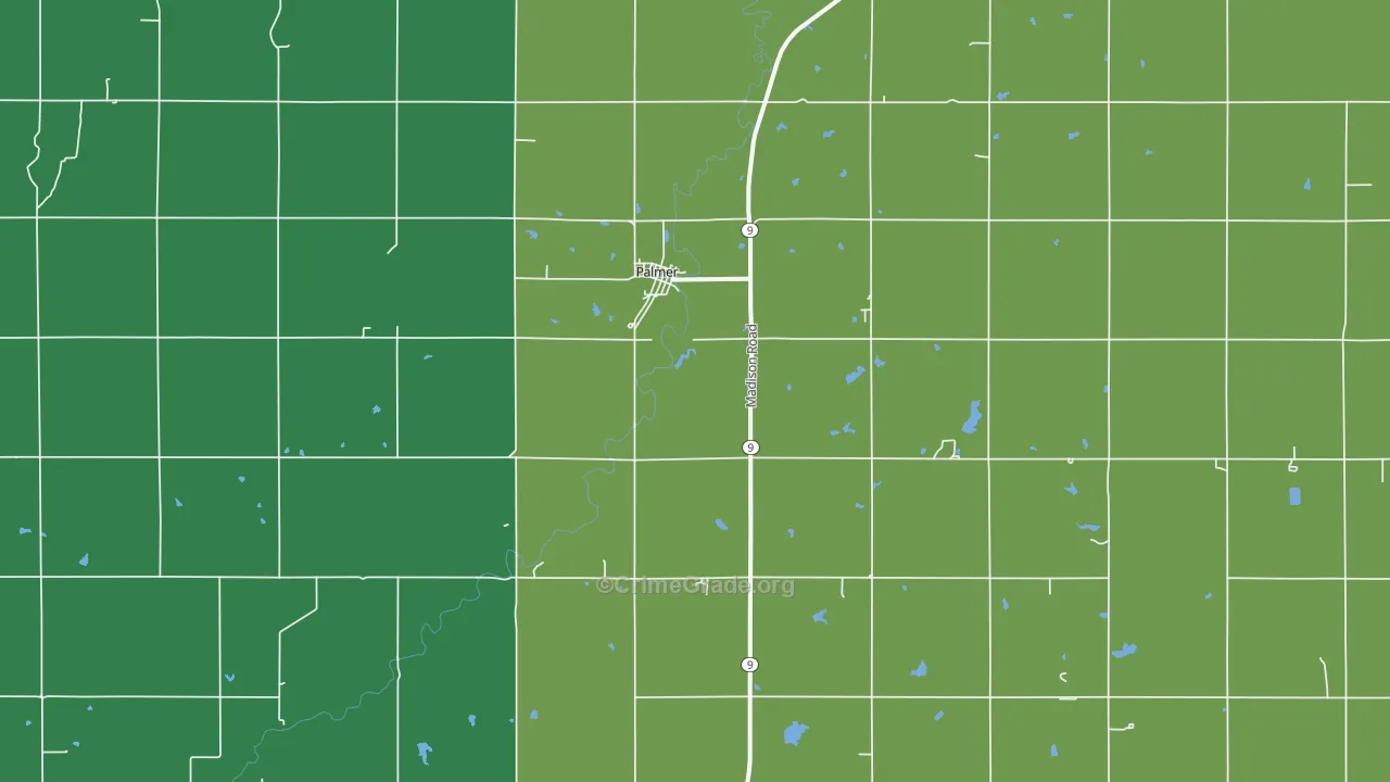 66962, KS Map of Vehicle Theft Rates