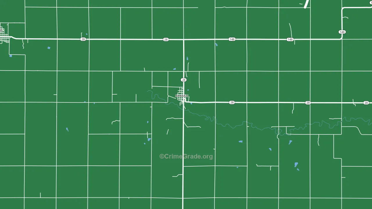 66963, KS Map of Vehicle Theft Rates