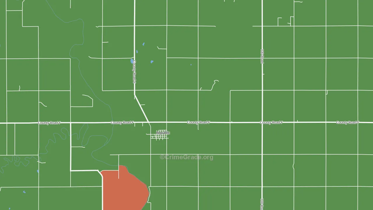 66964, KS Map of Vehicle Theft Rates