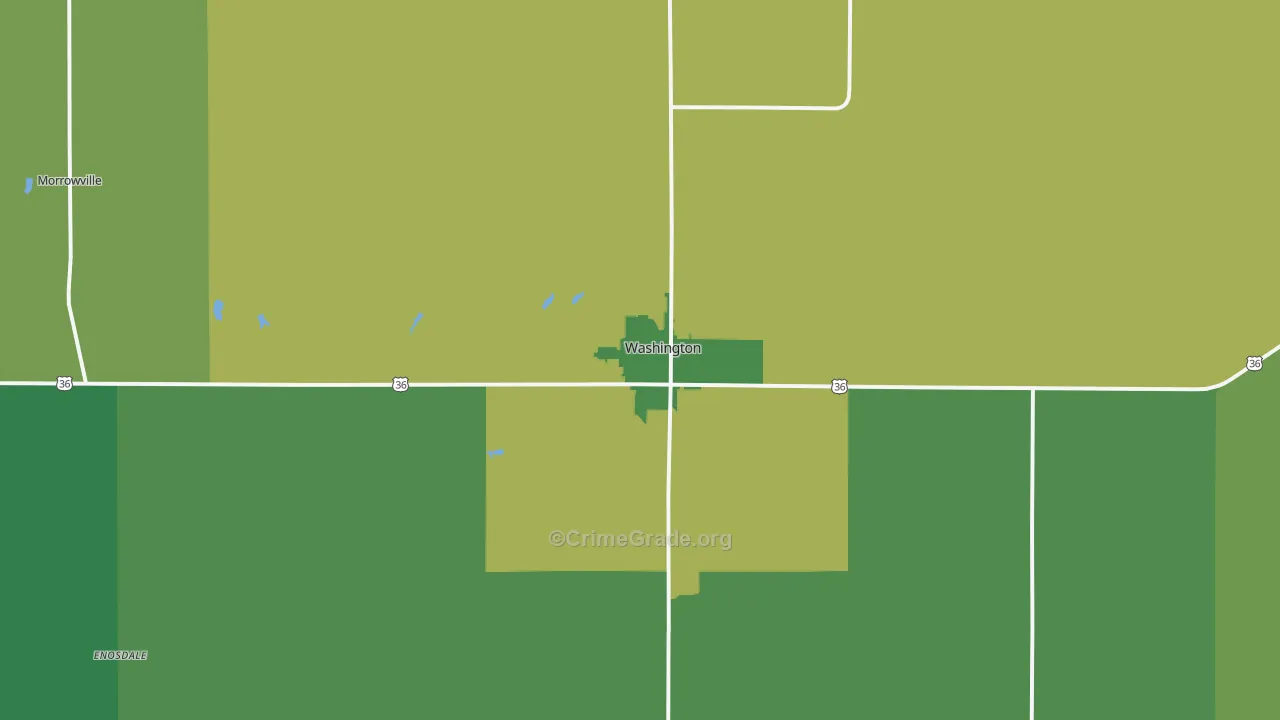 66968, KS Map of Vehicle Theft Rates