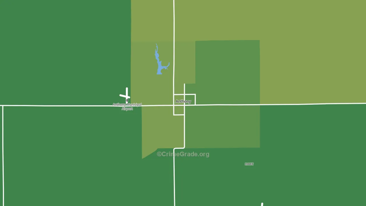 67003, KS Map of Vehicle Theft Rates