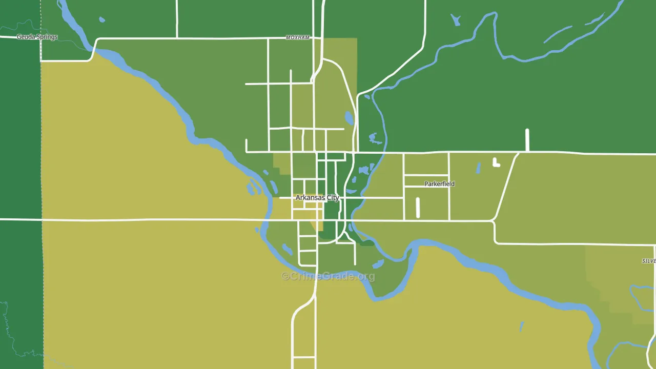 67005, KS Map of Vehicle Theft Rates