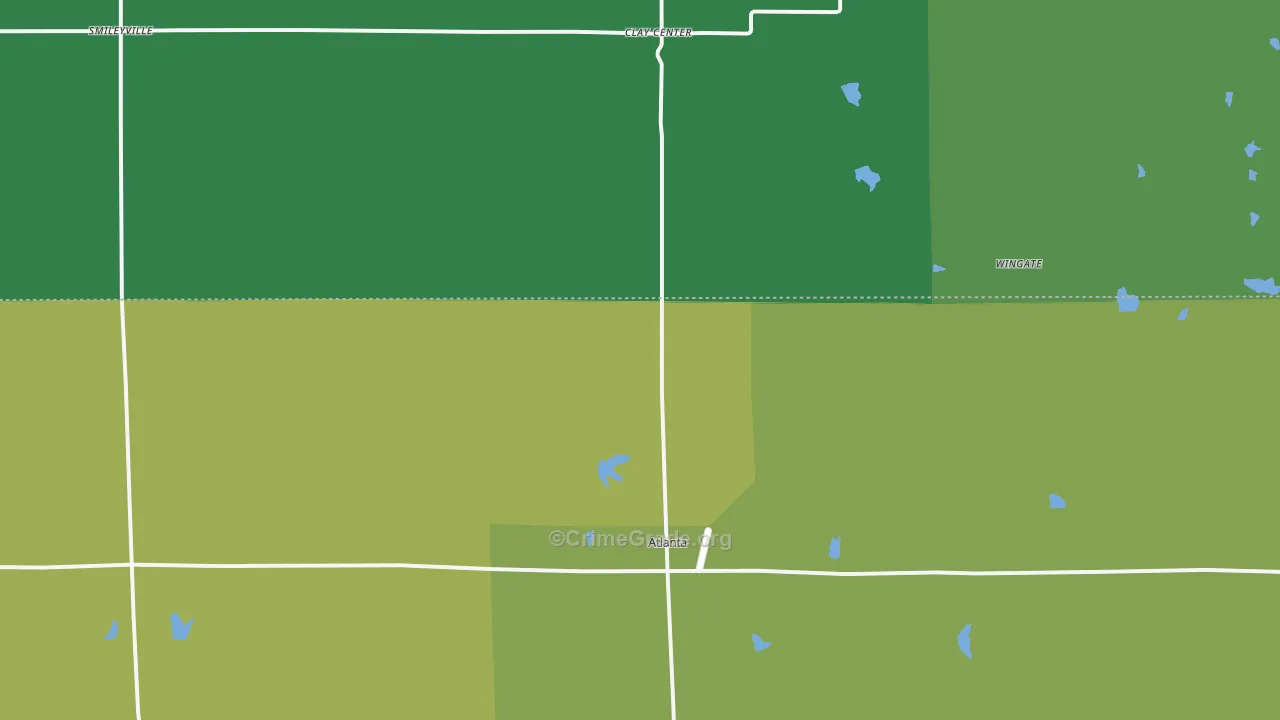 67008, KS Map of Vehicle Theft Rates