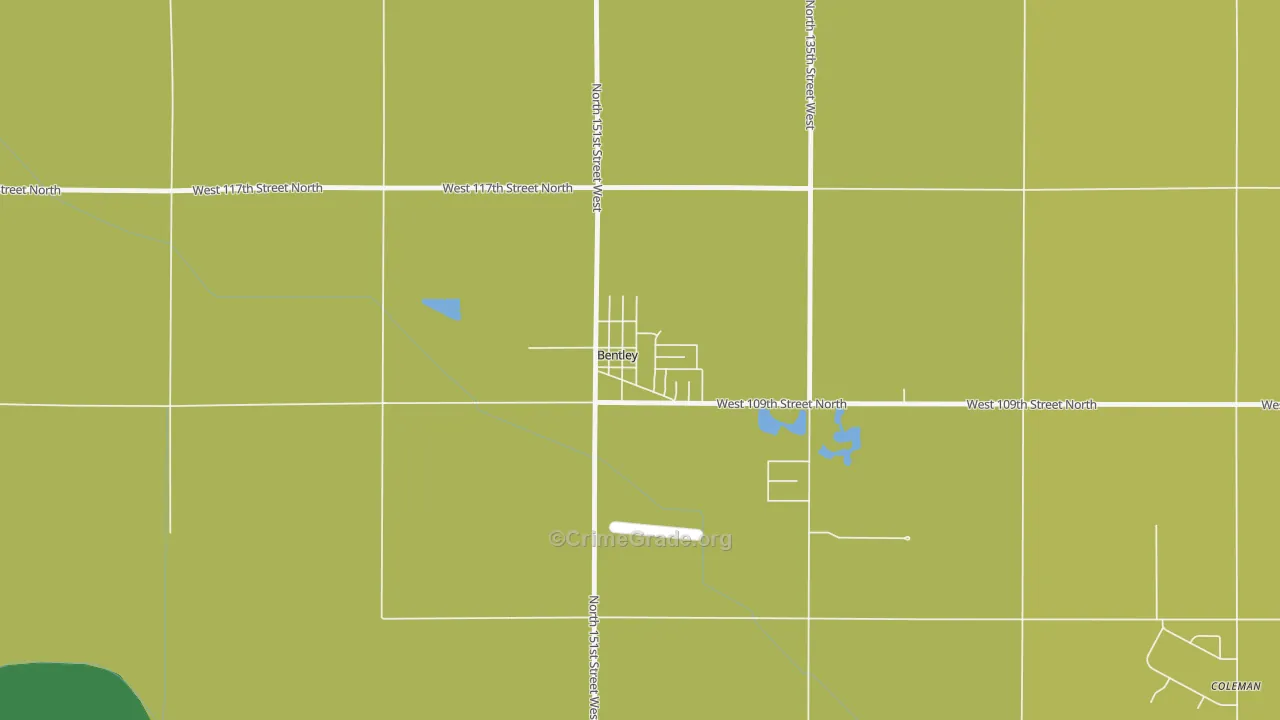 67016, KS Map of Vehicle Theft Rates