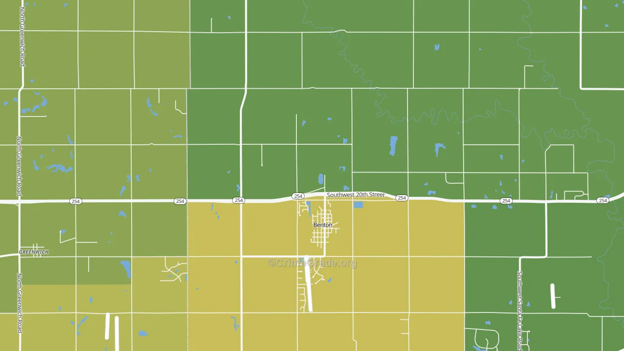 67017, KS Map of Vehicle Theft Rates