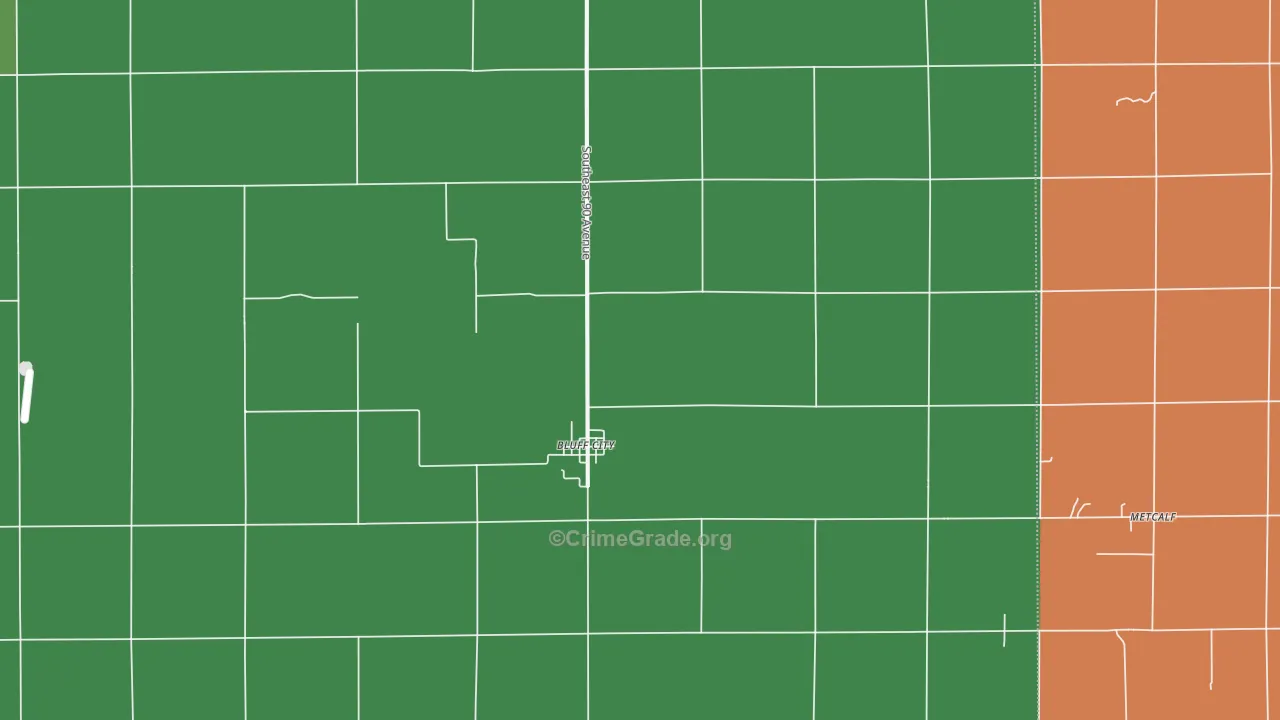 67018, KS Map of Vehicle Theft Rates