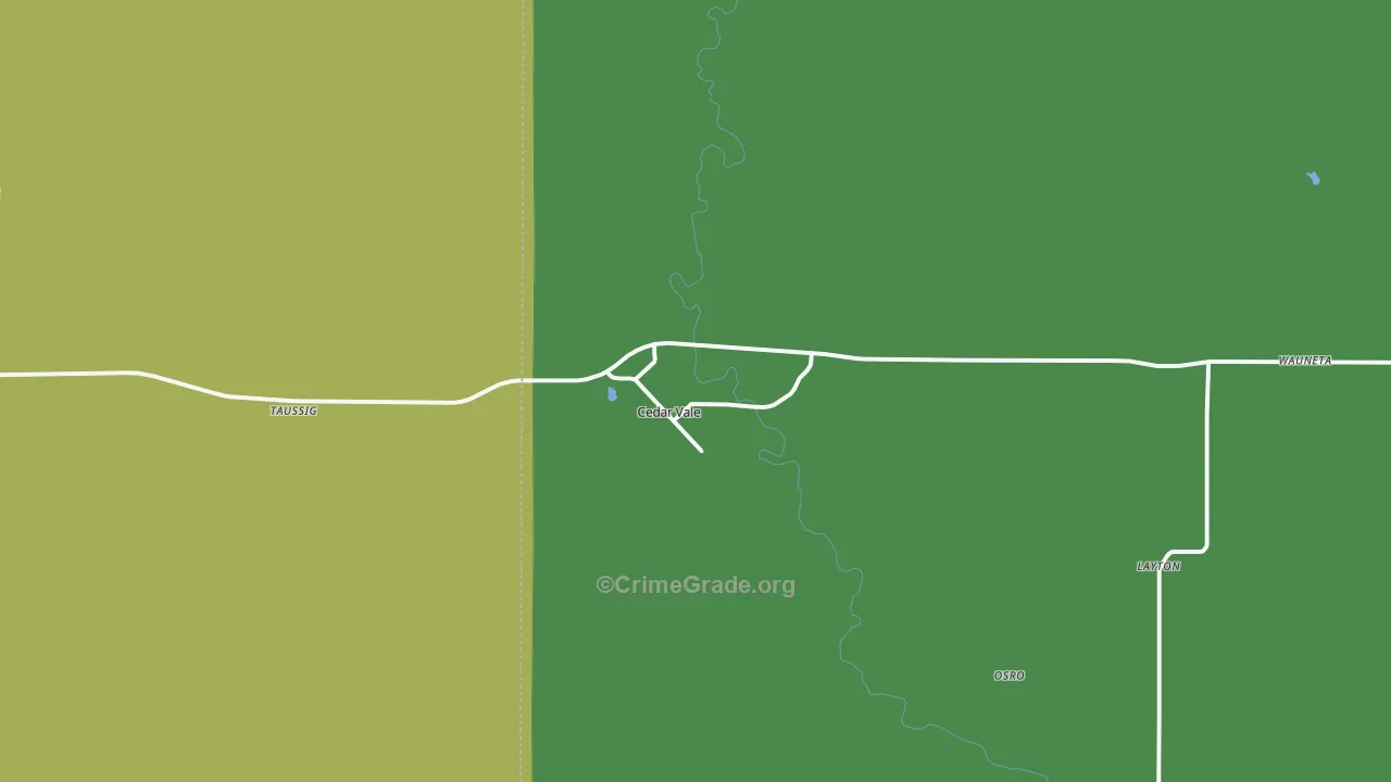 67024, KS Map of Vehicle Theft Rates