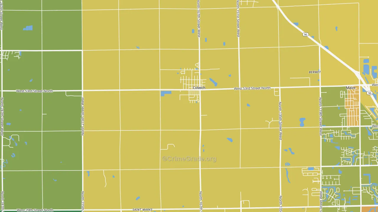 67030, KS Map of Vehicle Theft Rates