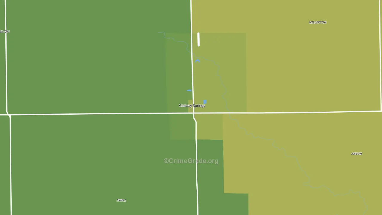 67031, KS Map of Vehicle Theft Rates