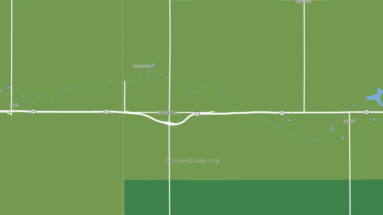 67035, KS Map of Vehicle Theft Rates