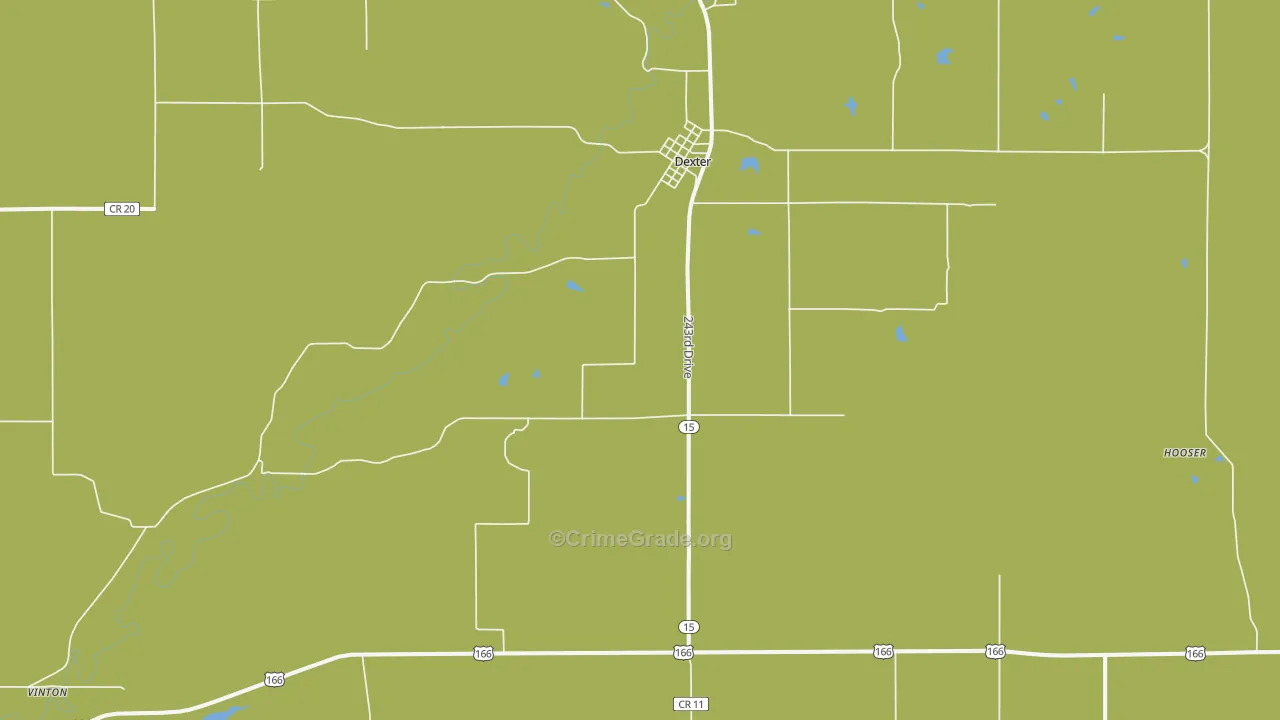 67038, KS Map of Vehicle Theft Rates
