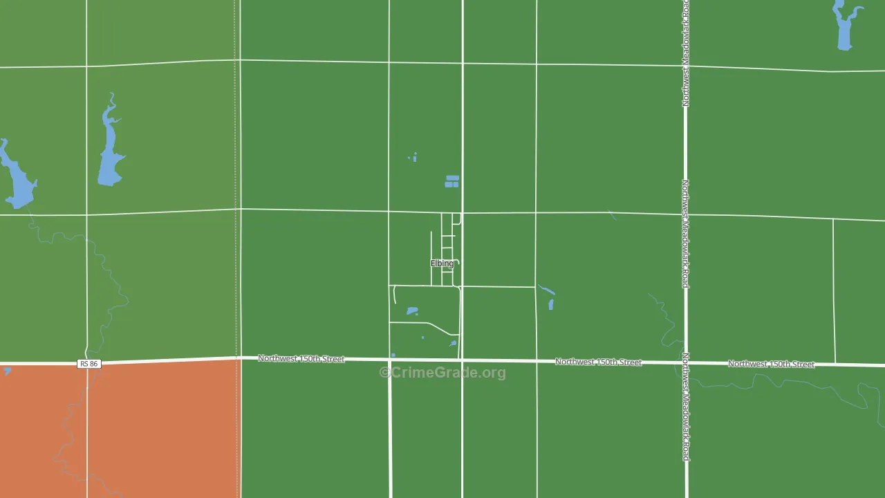 67041, KS Map of Vehicle Theft Rates