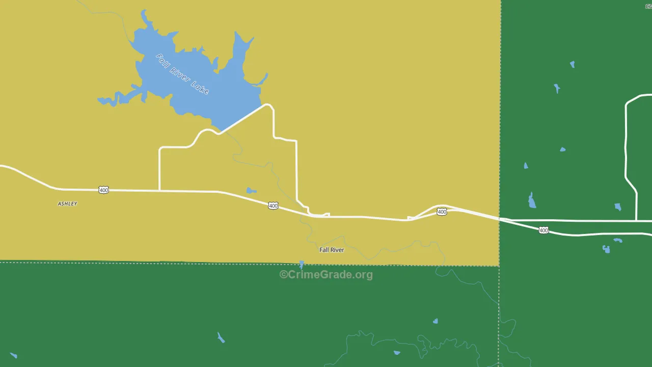 67047, KS Map of Vehicle Theft Rates