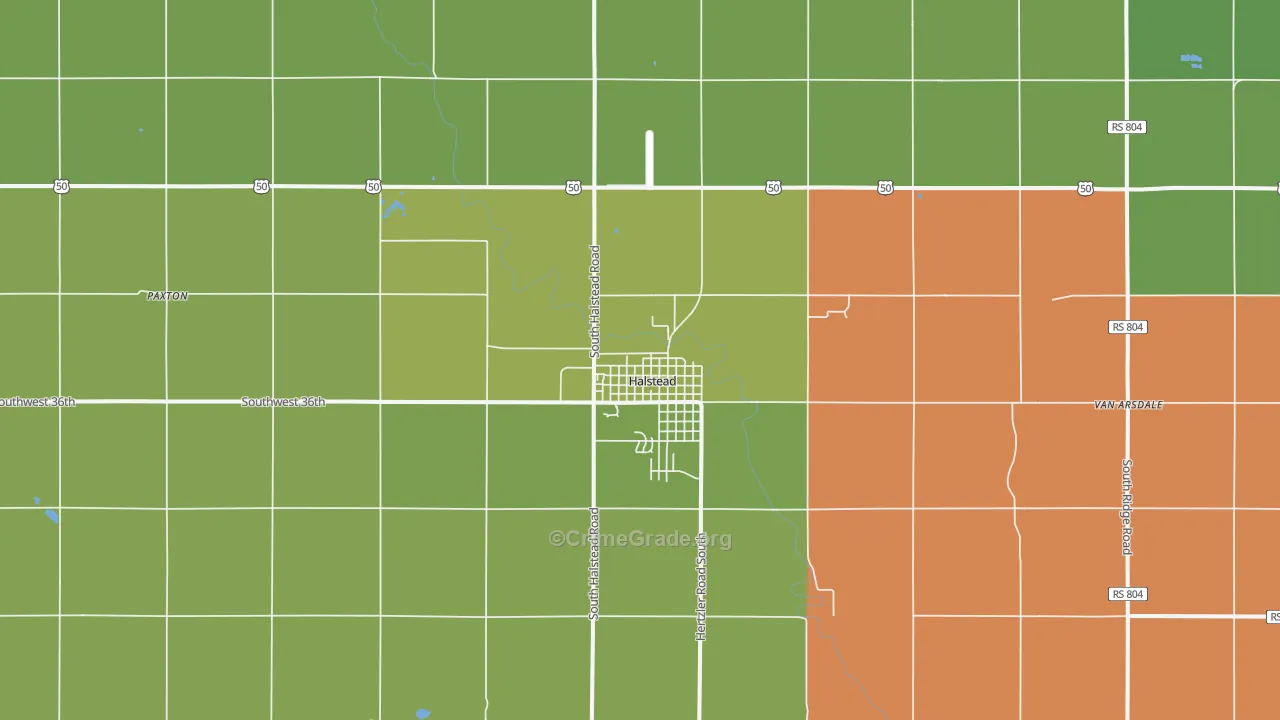 67056, KS Map of Vehicle Theft Rates