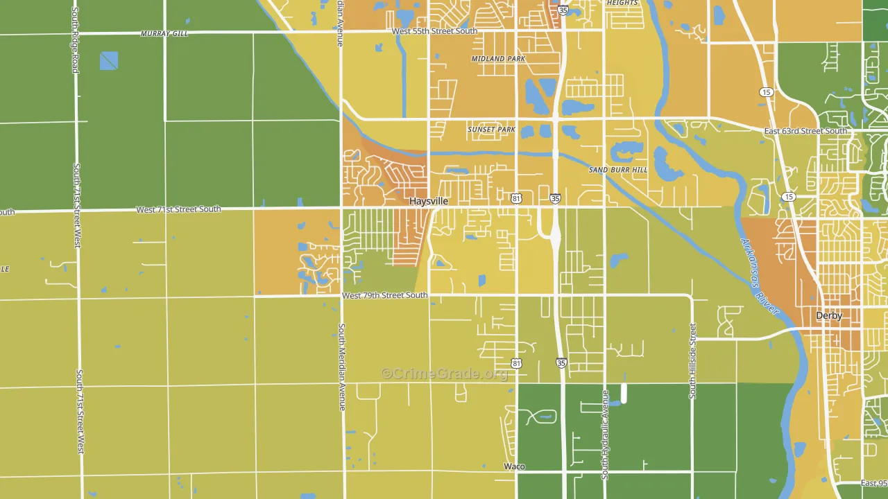 67060, KS Map of Vehicle Theft Rates