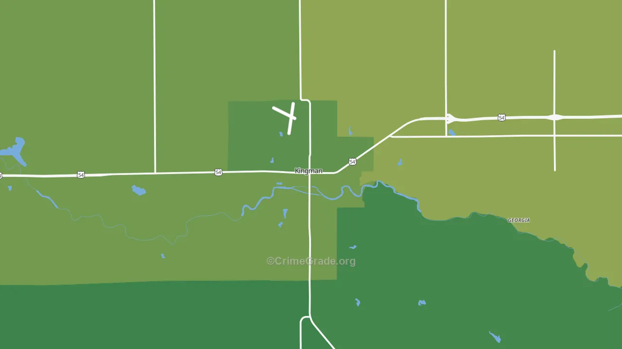 67068, KS Map of Vehicle Theft Rates