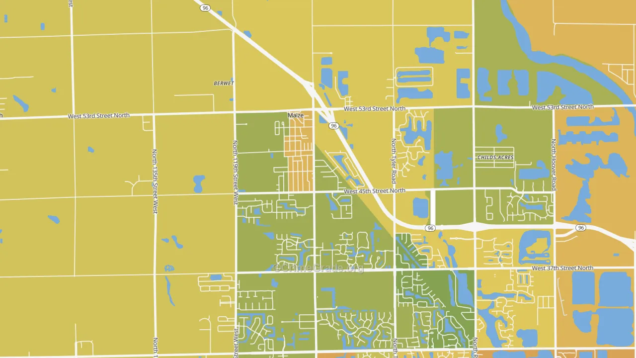 67101, KS Map of Vehicle Theft Rates