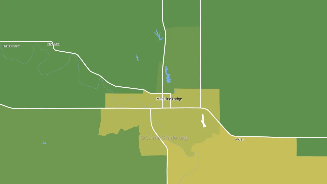 67104, KS Map of Vehicle Theft Rates
