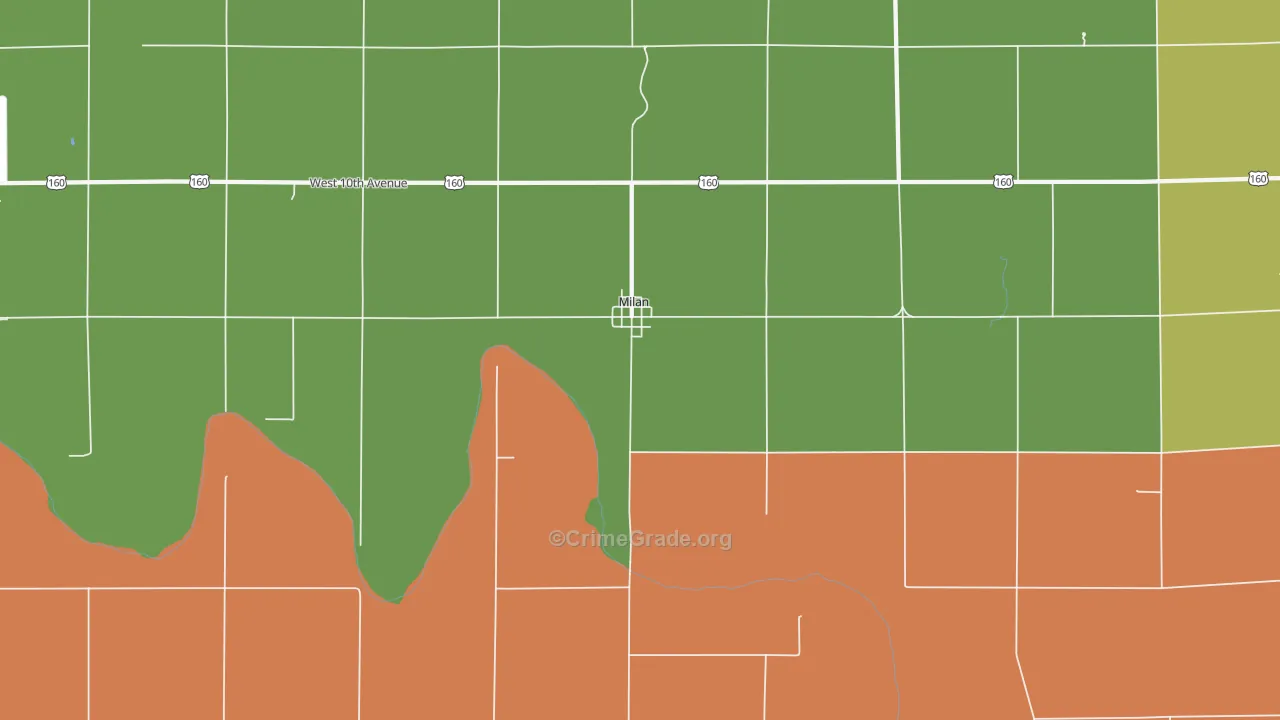 67105, KS Map of Vehicle Theft Rates