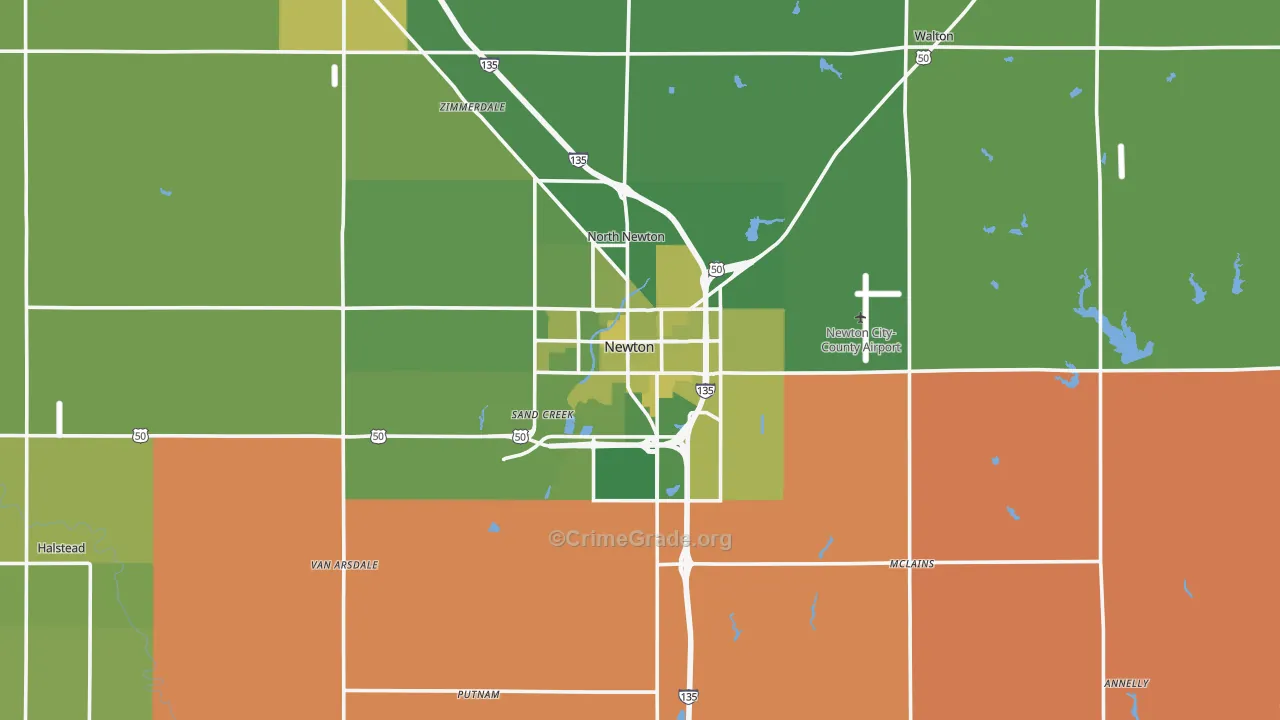 67114, KS Map of Vehicle Theft Rates