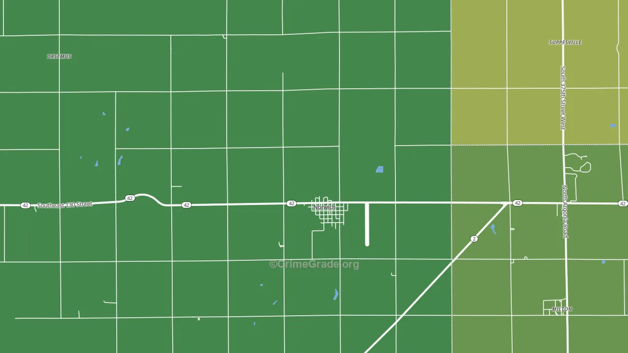 67118, KS Map of Vehicle Theft Rates
