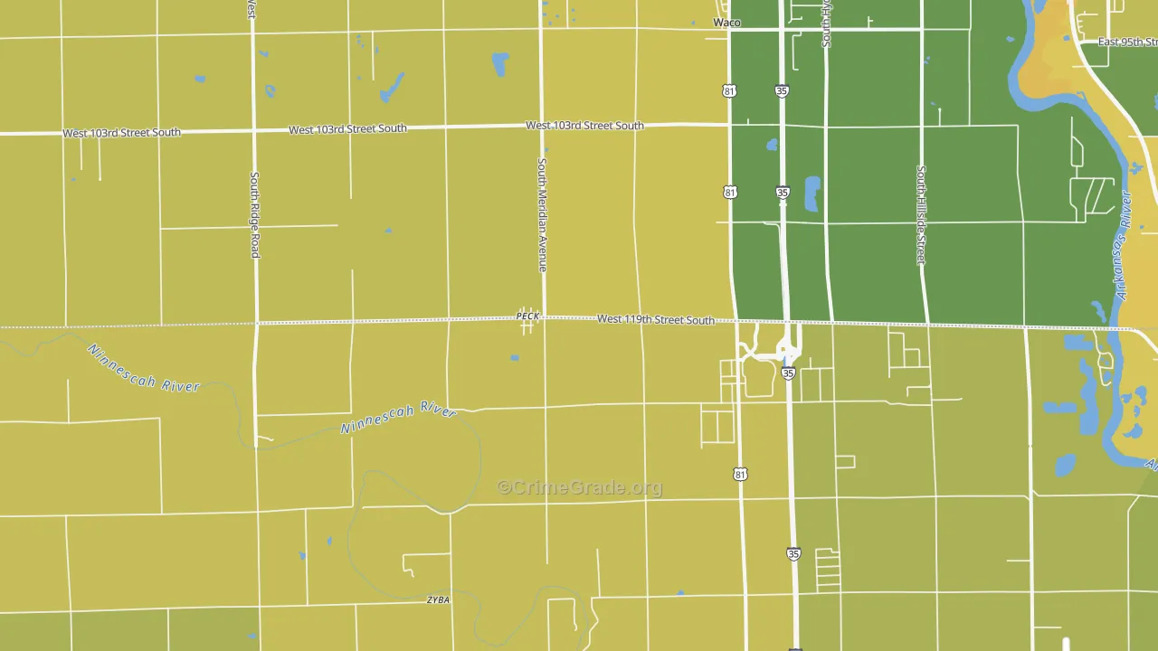 67120, KS Map of Vehicle Theft Rates