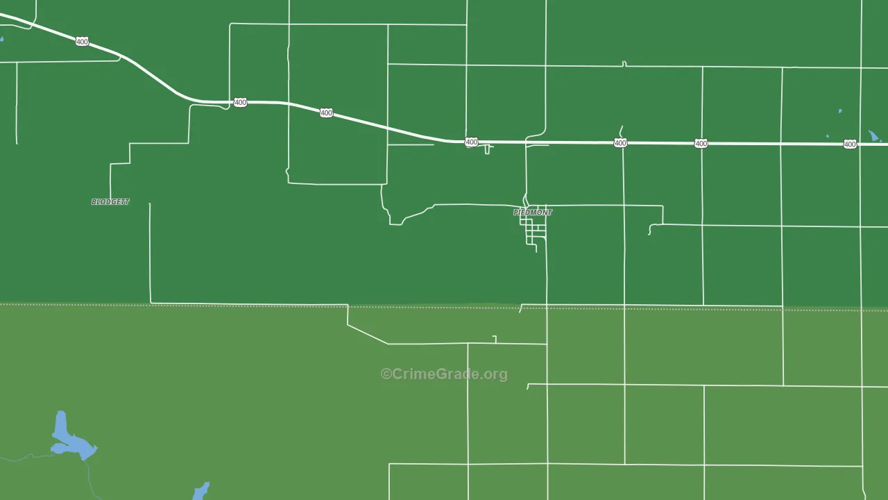 67122, KS Map of Vehicle Theft Rates