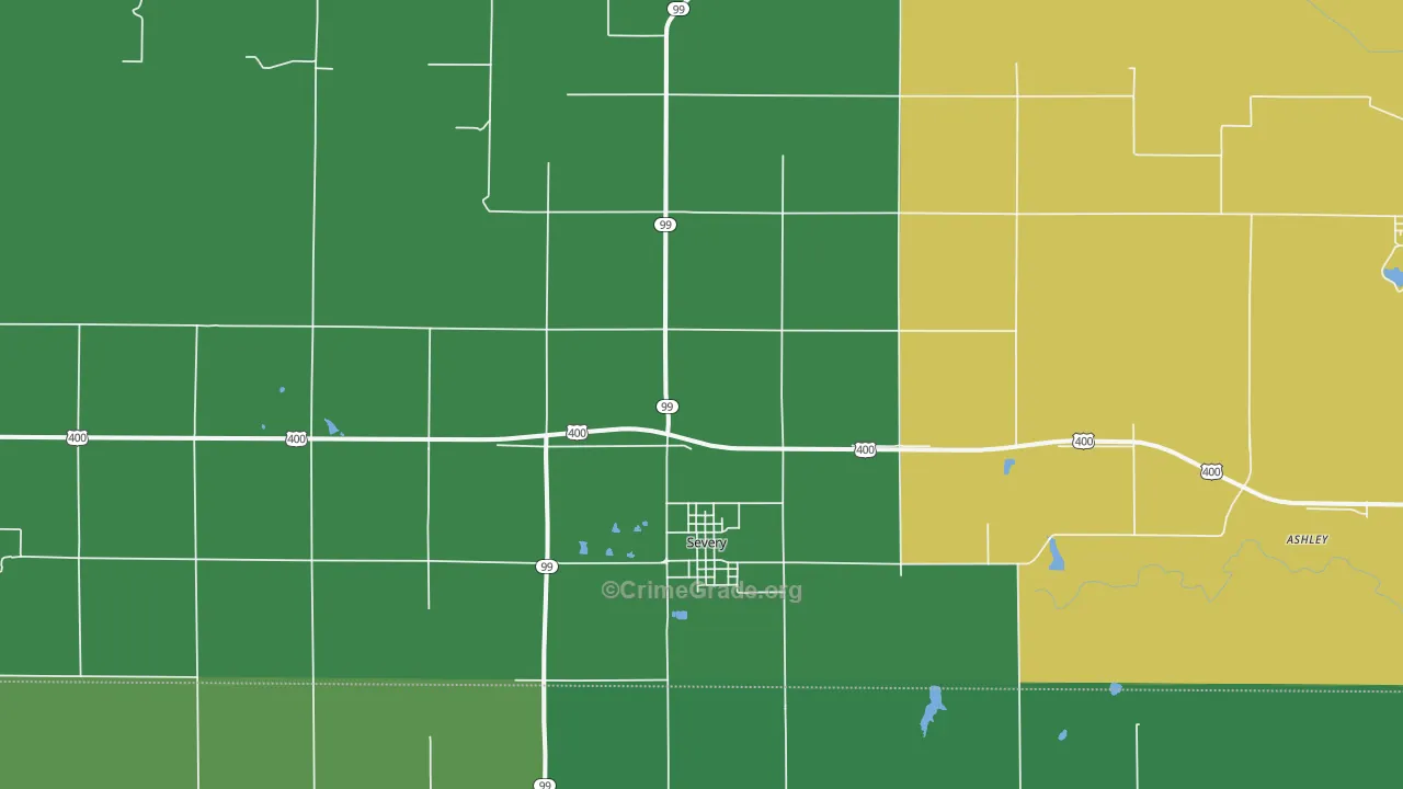 67137, KS Map of Vehicle Theft Rates