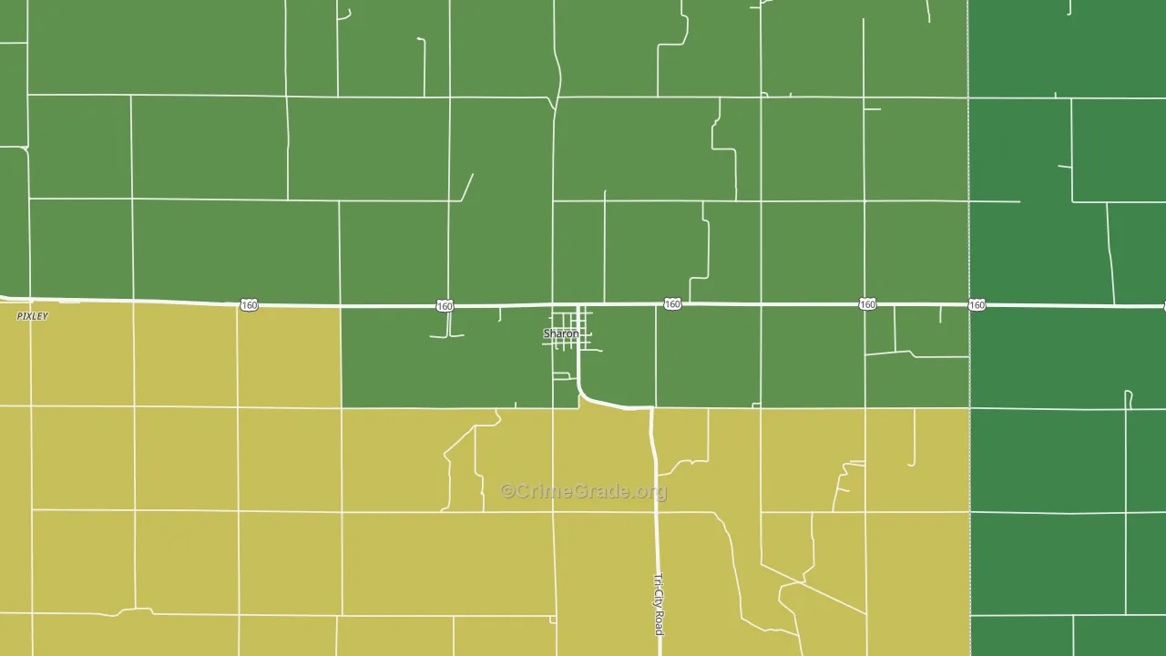 67138, KS Map of Vehicle Theft Rates