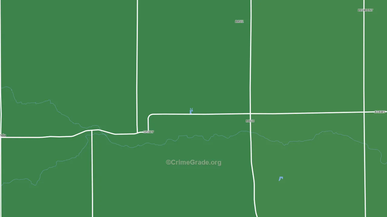 67142, KS Map of Vehicle Theft Rates