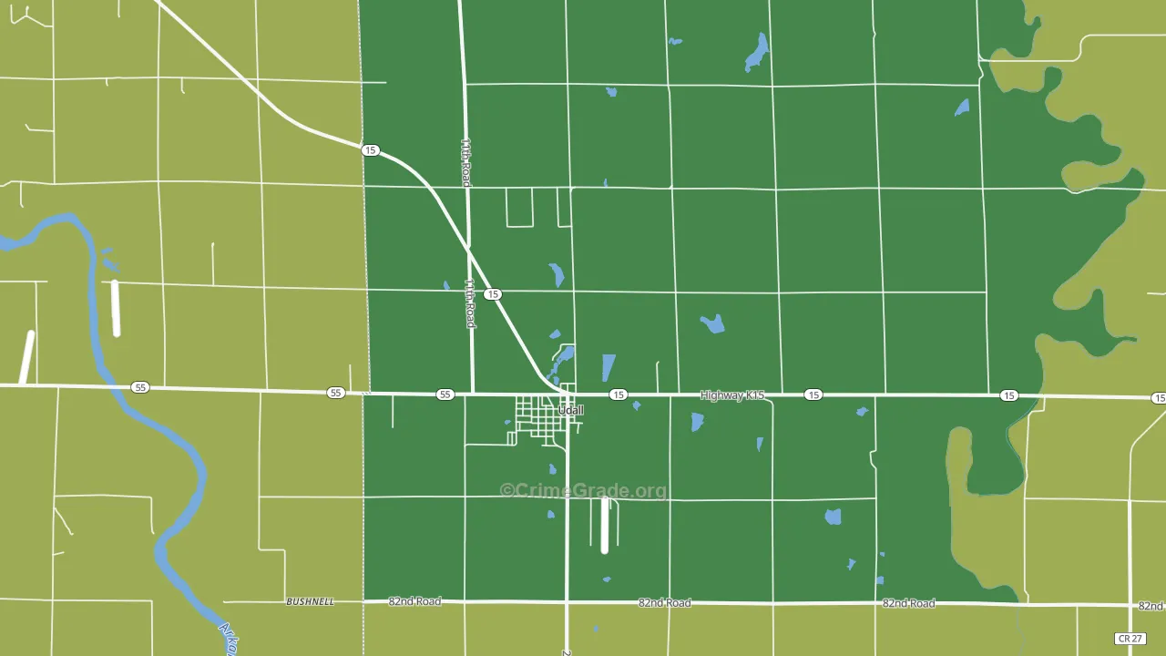 67146, KS Map of Vehicle Theft Rates