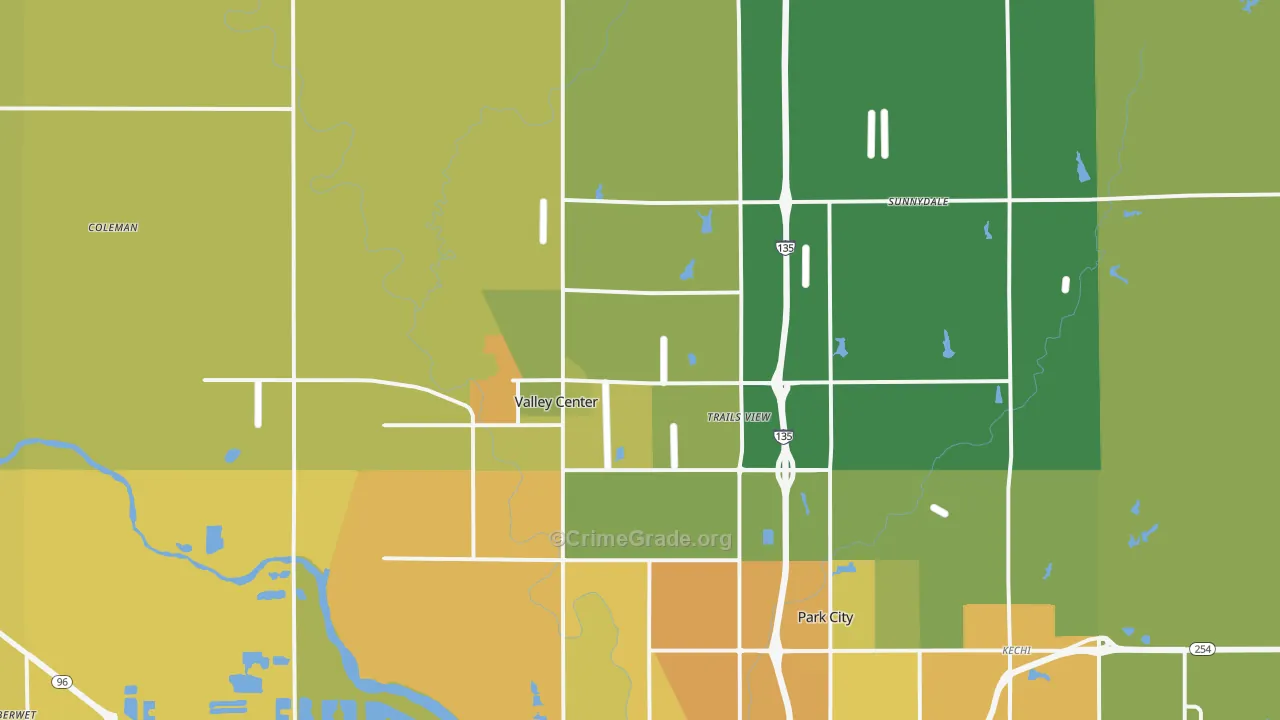 67147, KS Map of Vehicle Theft Rates