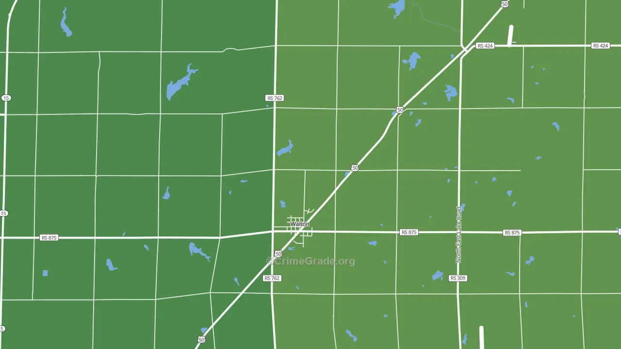 67151, KS Map of Vehicle Theft Rates