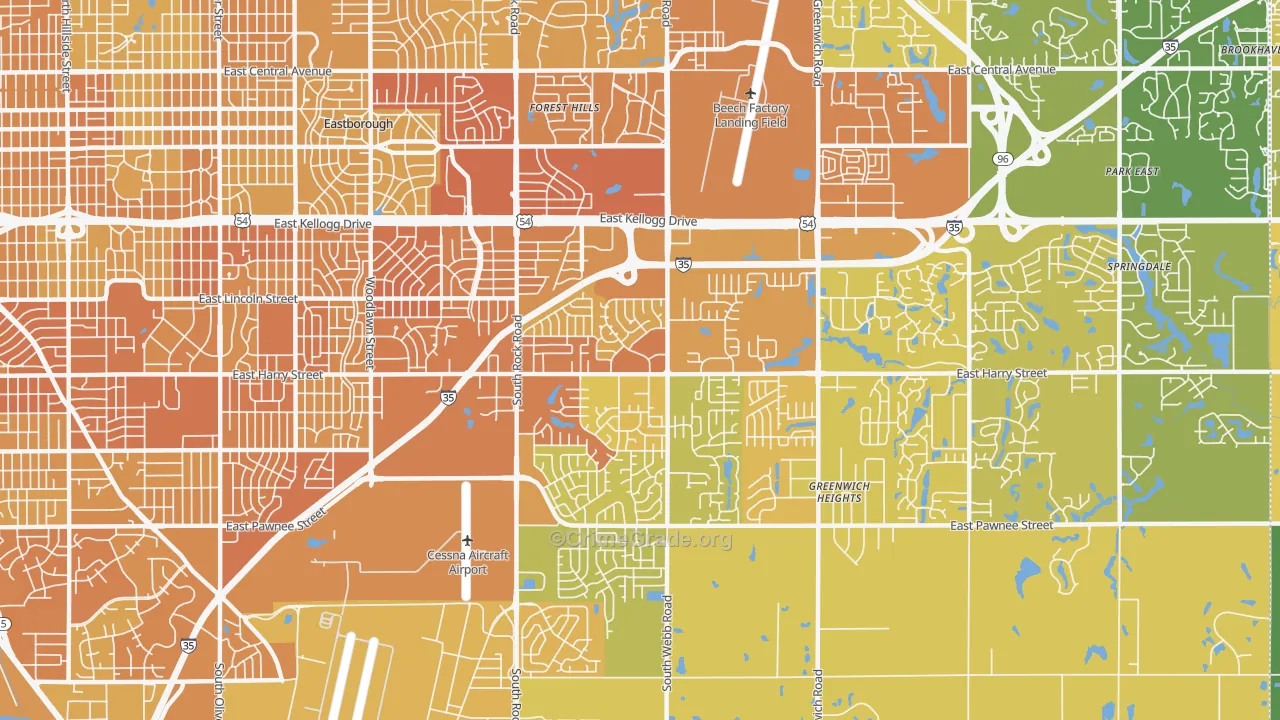67207, KS Map of Vehicle Theft Rates