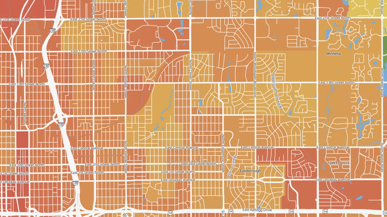 67208, KS Map of Vehicle Theft Rates