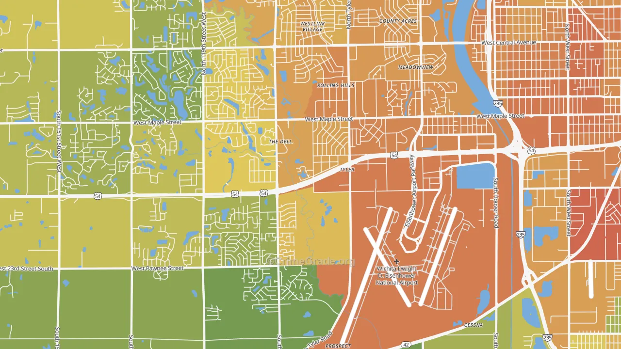 67209, KS Map of Vehicle Theft Rates