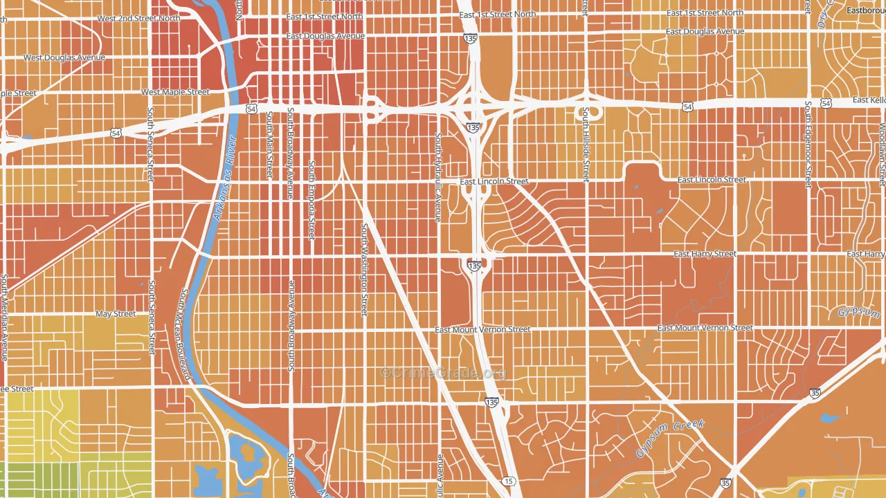 67211, KS Map of Vehicle Theft Rates