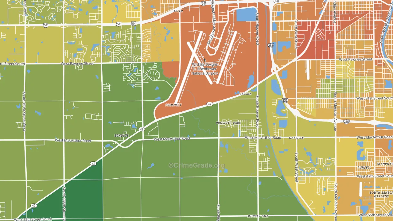 67215, KS Map of Vehicle Theft Rates