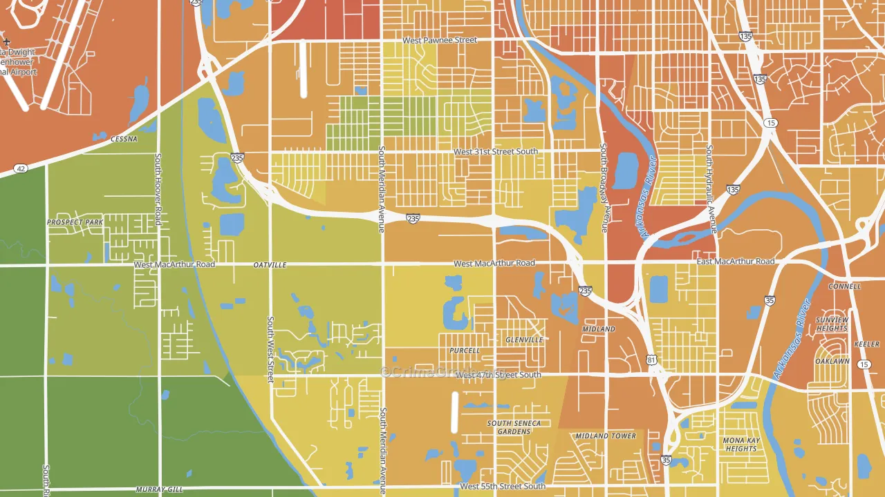 67217, KS Map of Vehicle Theft Rates
