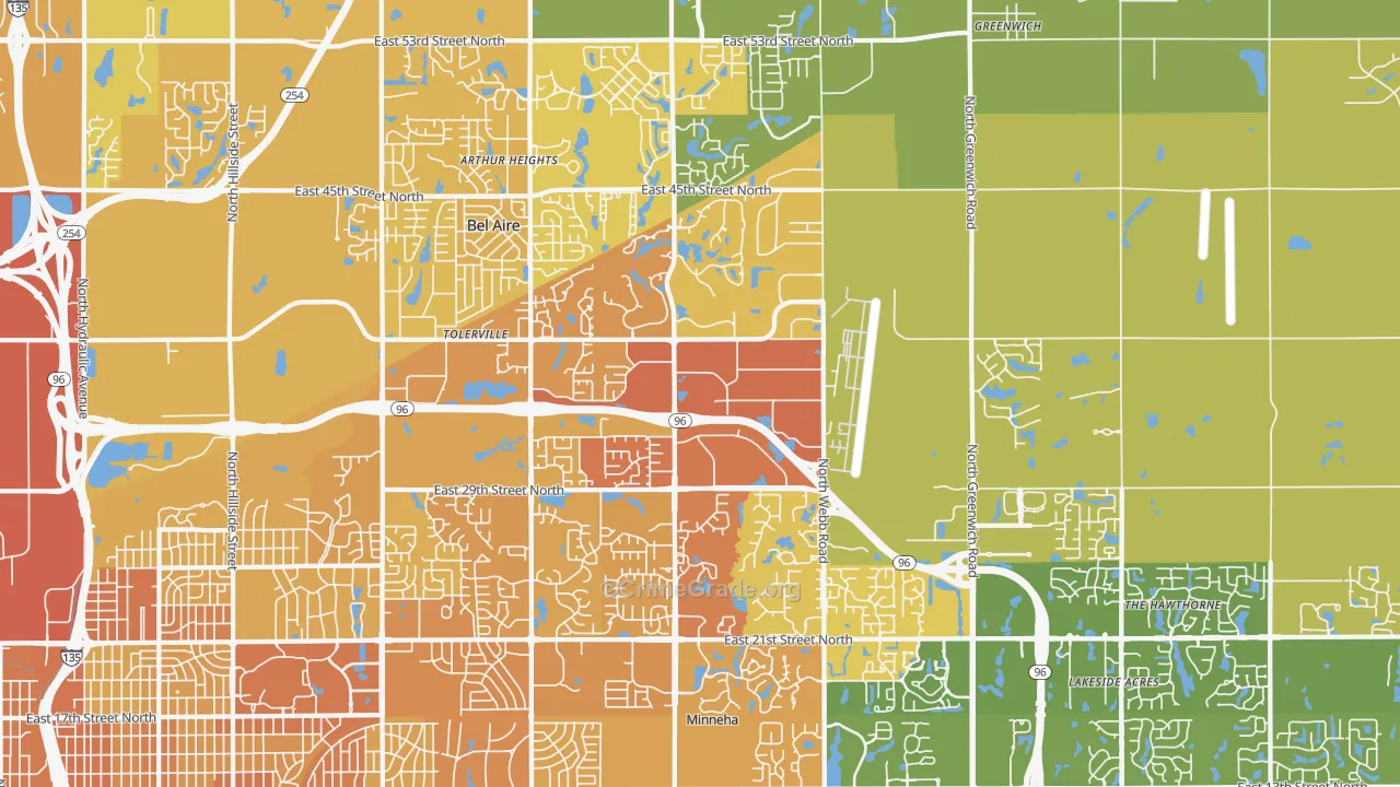 67226, KS Map of Vehicle Theft Rates