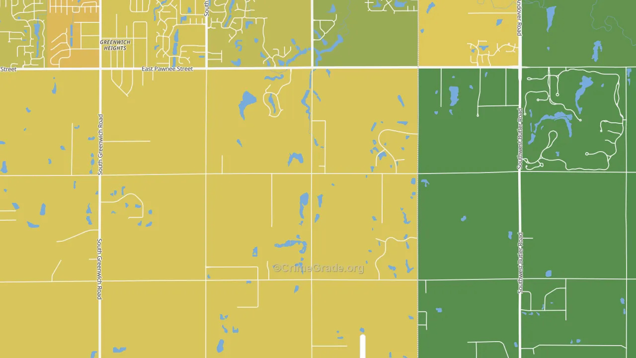 67232, KS Map of Vehicle Theft Rates
