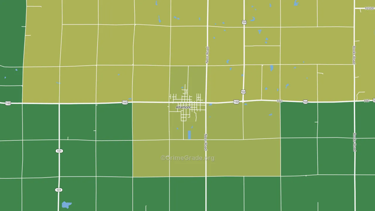 67330, KS Map of Vehicle Theft Rates