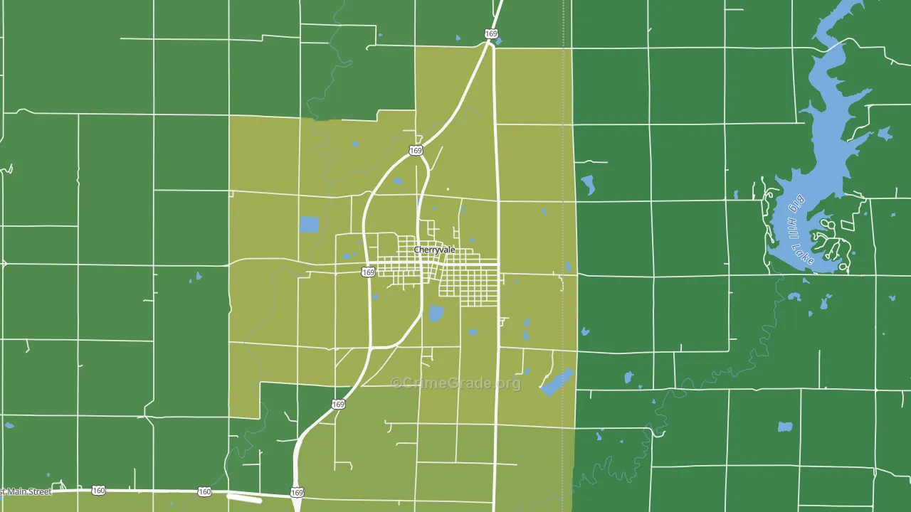 67335, KS Map of Vehicle Theft Rates