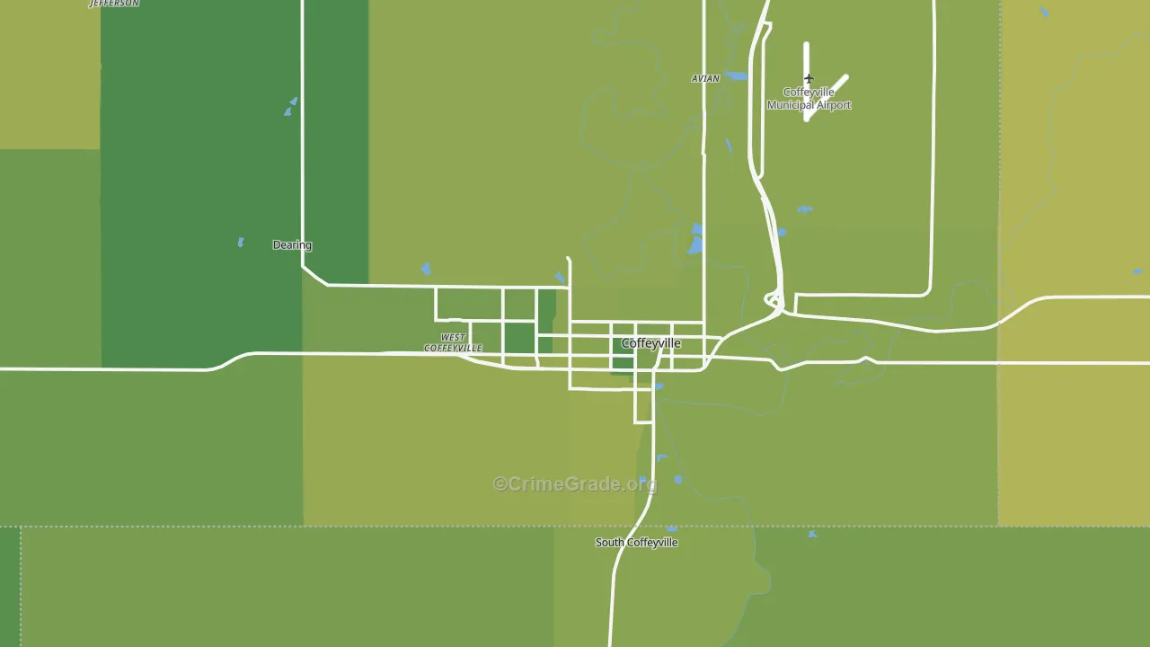67337, KS Map of Vehicle Theft Rates