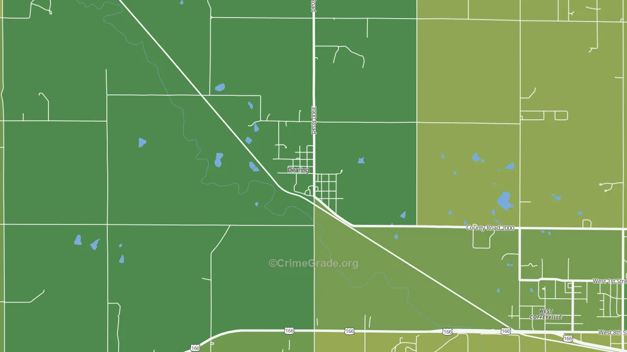 67340, KS Map of Vehicle Theft Rates