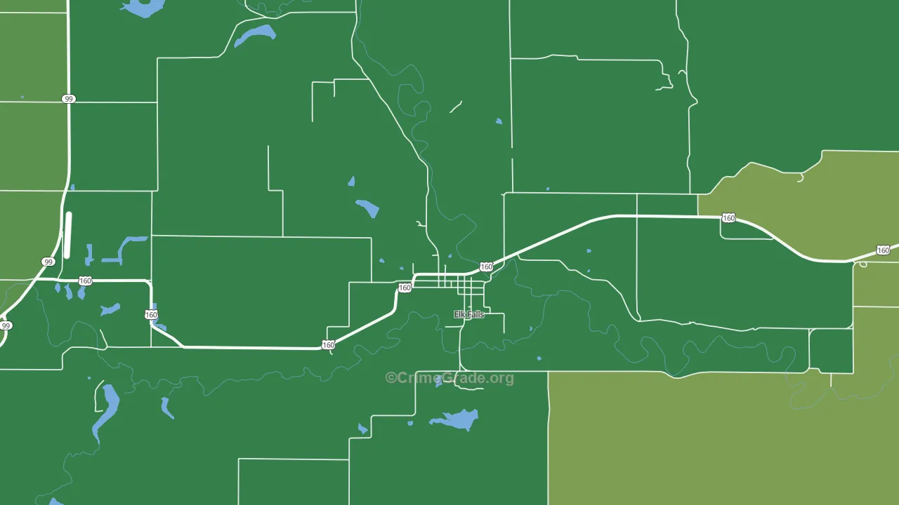 67345, KS Map of Vehicle Theft Rates