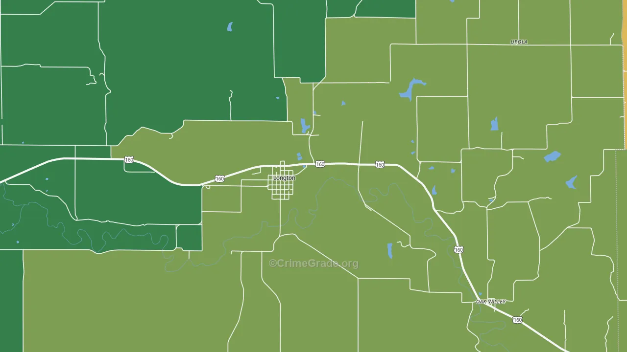 67352, KS Map of Vehicle Theft Rates