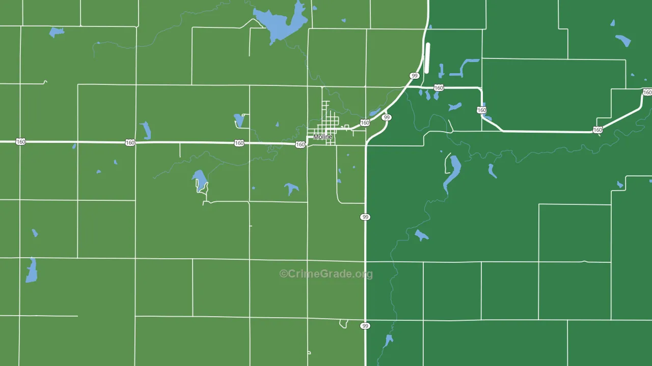67353, KS Map of Vehicle Theft Rates